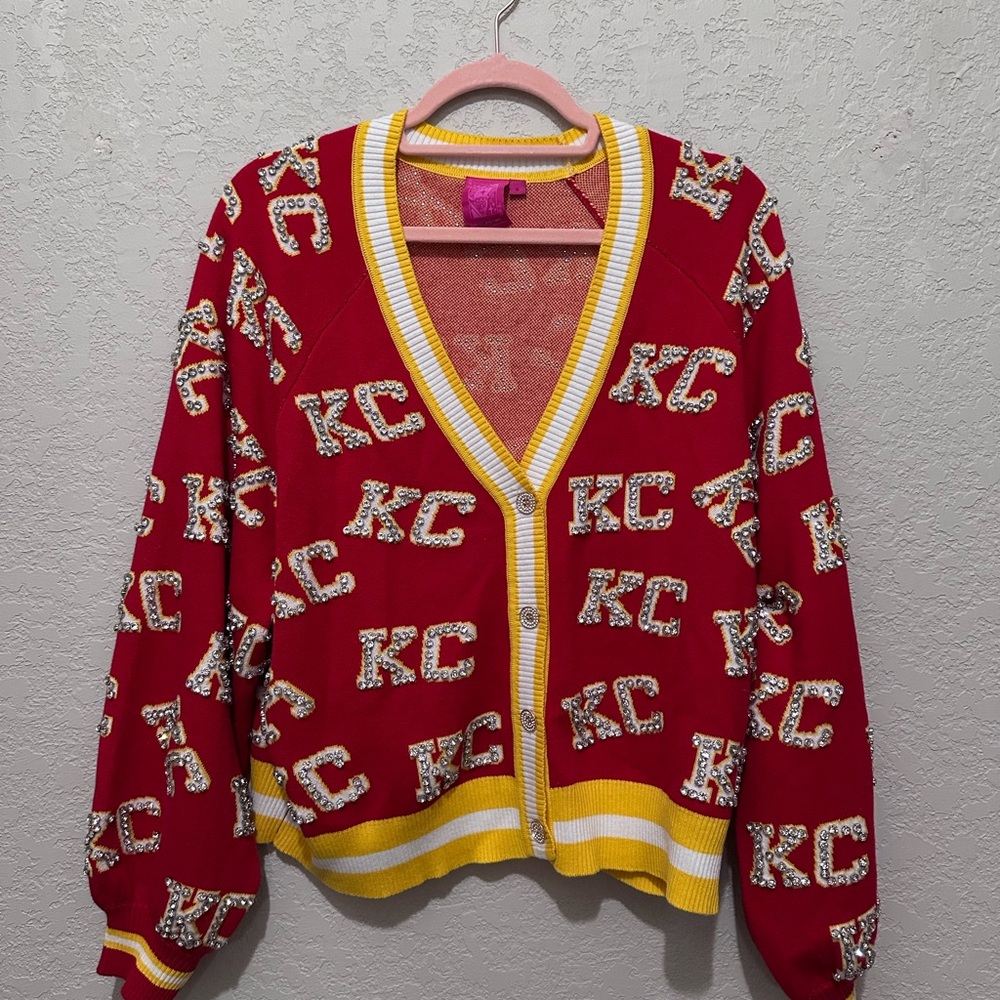Red and Yellow KC Cardigan by Amelia’s Boutique X QOS/QUEEN OF SPARKLES